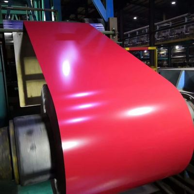 빨간색 PPGI PPGL DX51D 전차화 된 진열 철 코일